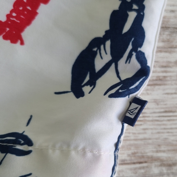 Sperry Lobster red white blue swim trunks unlined - Picture 4 of 5
